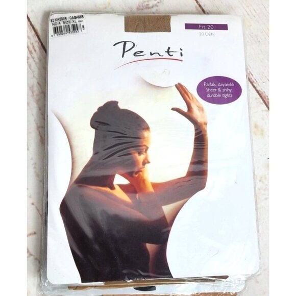 Penti 57 Cashmir #4 XL Fit 20 Den Sheer & Shiny Tights Nylon Elastane 5247 - Picture 1 of 8